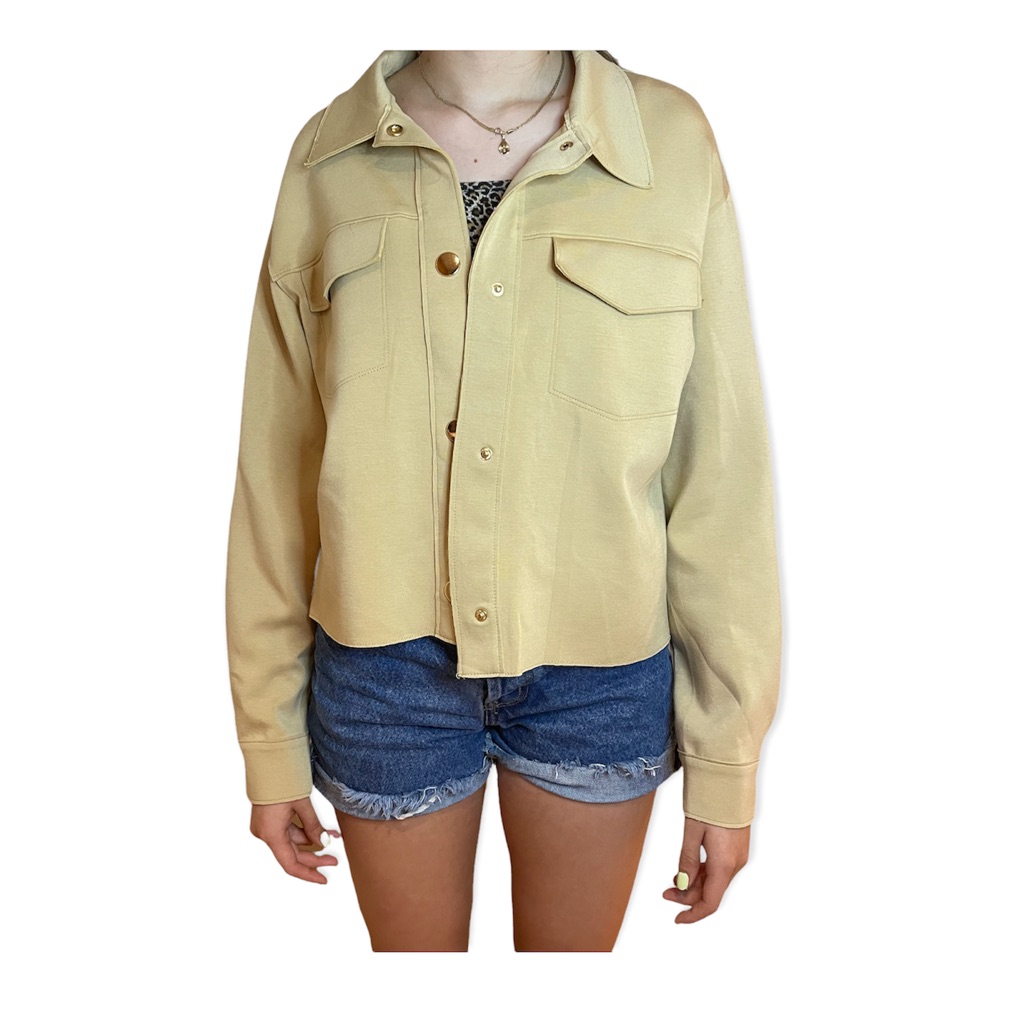 Joie Button Down Cropped Jacket